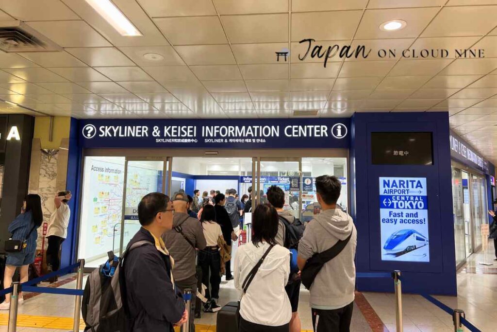 Keisei and Skyliner Information Center ticket counter office at Narita Airport